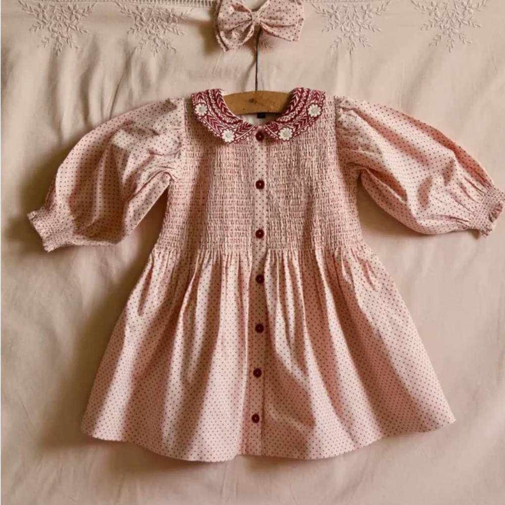 Bonjour Diary Tunique ~ Pink Dot Print